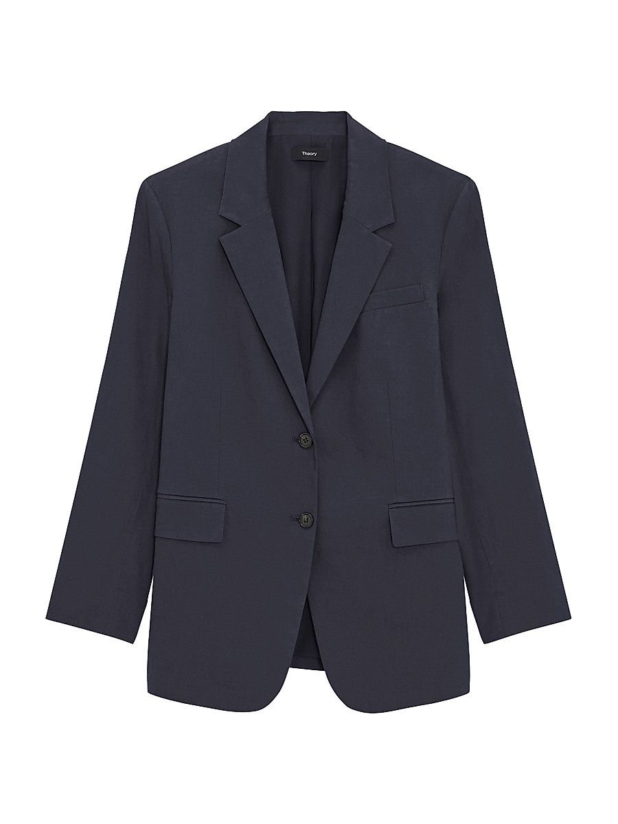 Women's Oversized Straight-Fit Single-Breasted Blazer - Concord - Size 8