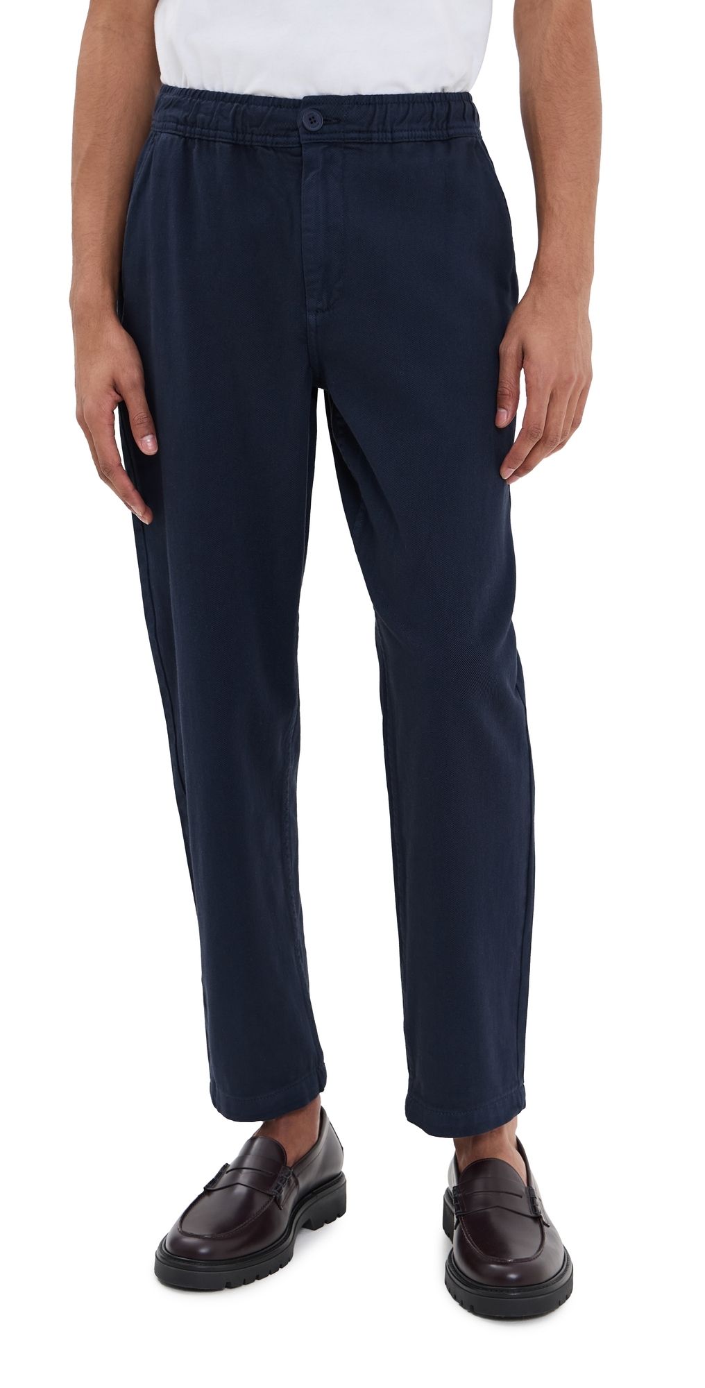 Wax London Cotton Kurt Trousers Navy 38