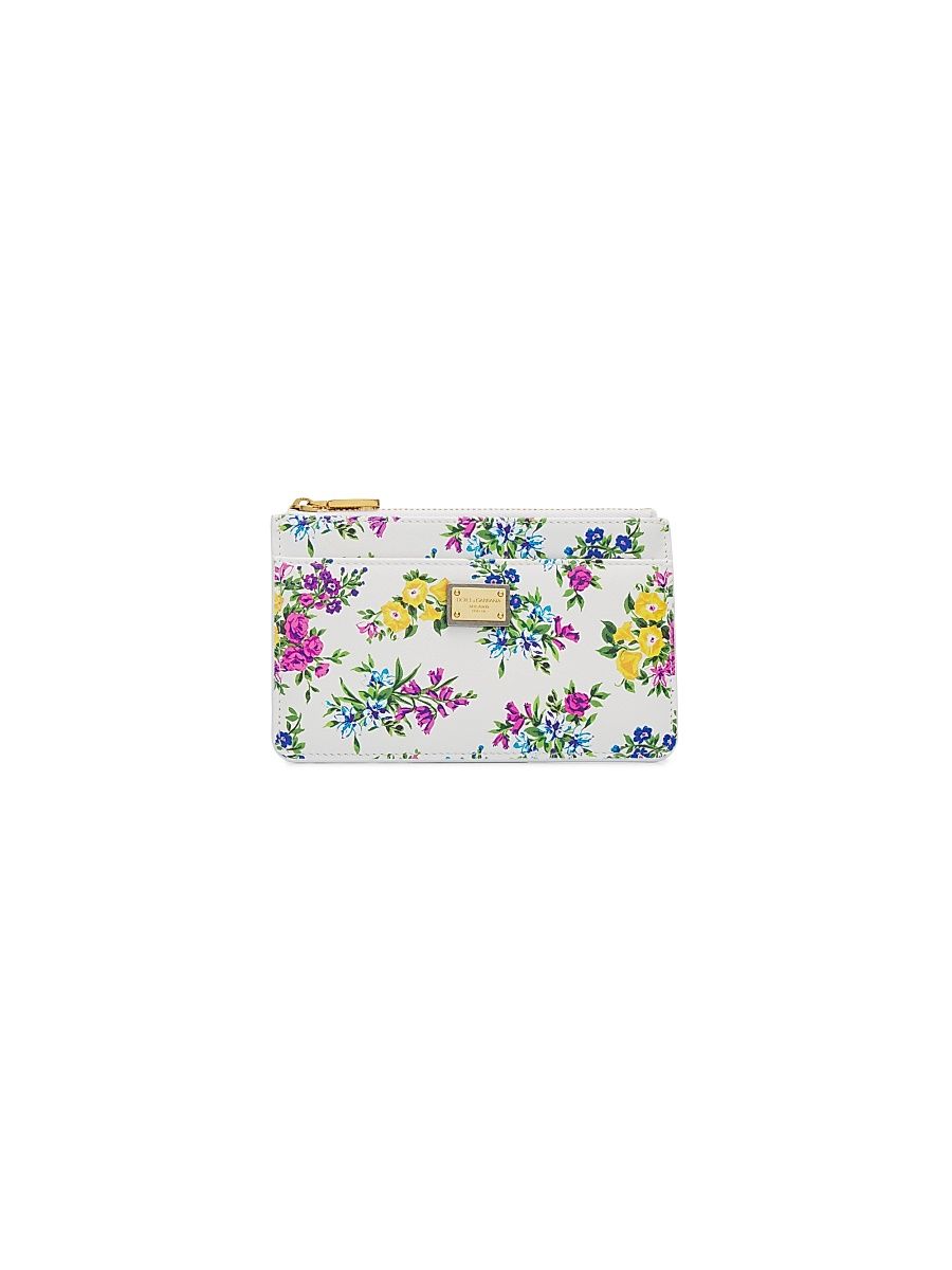 Women's Floral Leather Card Case - Fiorellini