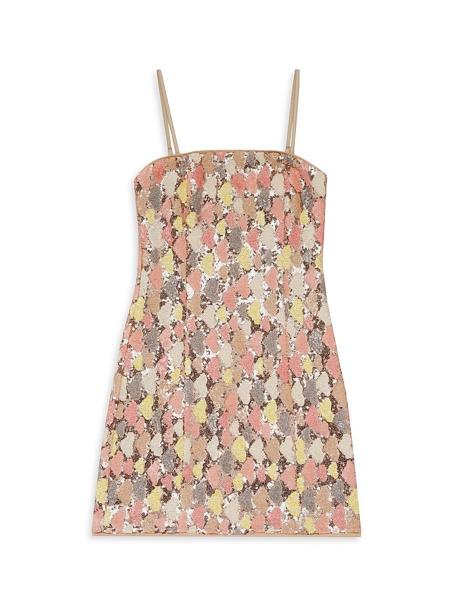 Girl's Maizy Sequined Sleeveless Dress - Pastel Multi - Size 0