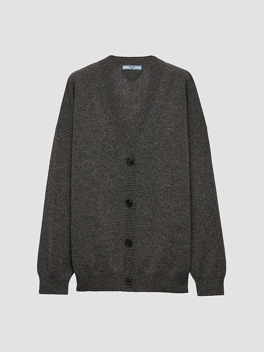 Women's Cashmere Cardigan - Grey - Size 2