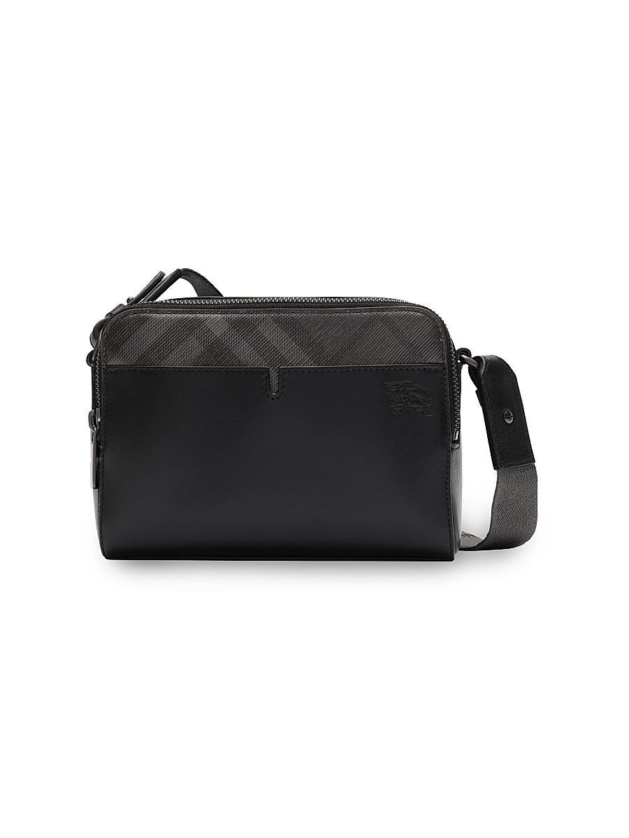 Men's Pop Check Mini Case Crossbody Bag - Black Iron
