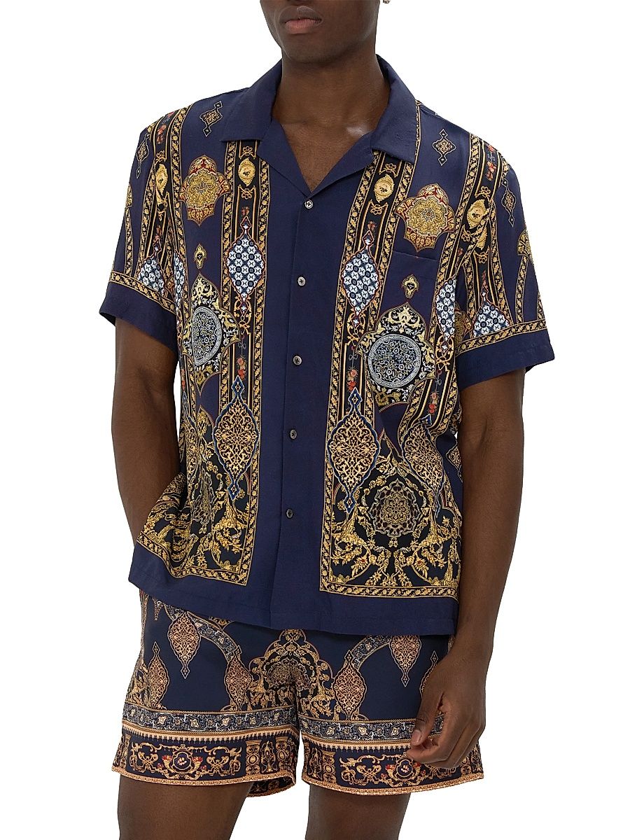 Men's The Imperial Gate Printed Camp Shirt - The Imperial Gate - Size XXL
