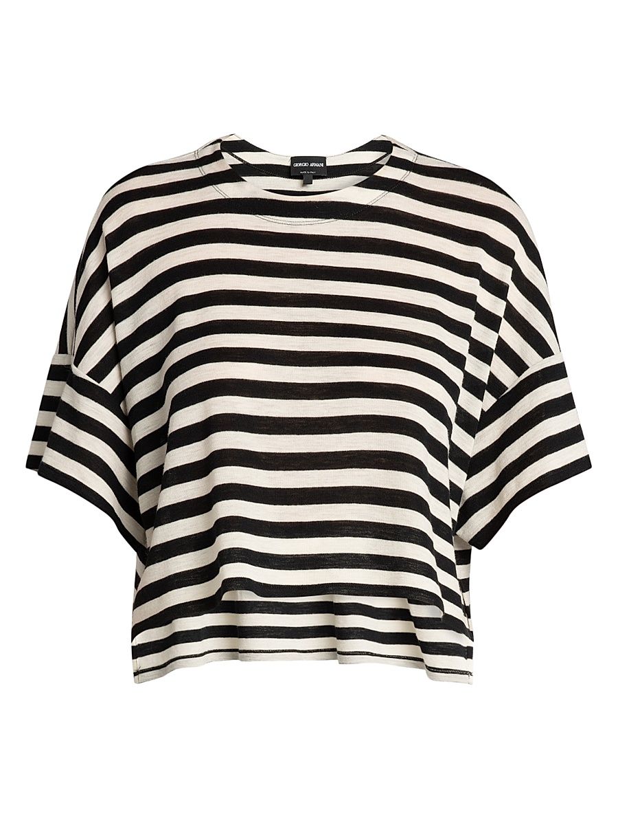 Women's Striped Oversized T-Shirt - Size 4