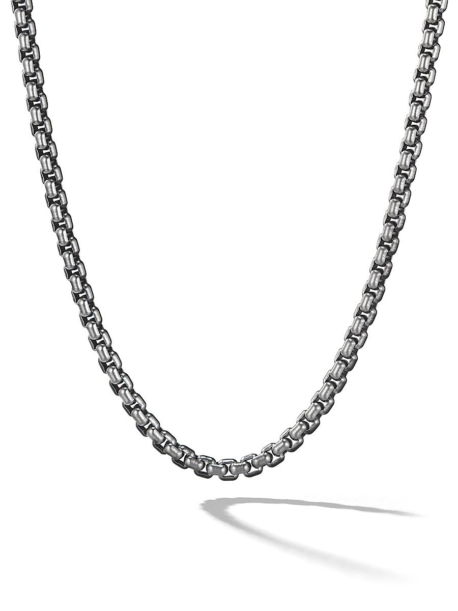 David Yurman Men's PVD-Coated Stainless Steel Box Chain Necklace - Stainless - Size 24