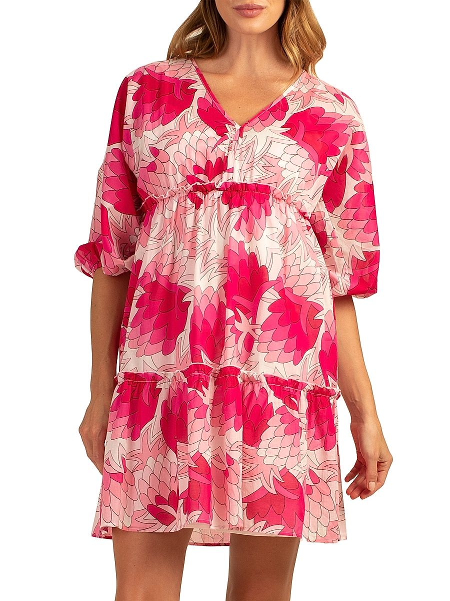 Women's Arco Iris Floral-Printed Minidress - Flower Child - Size Medium