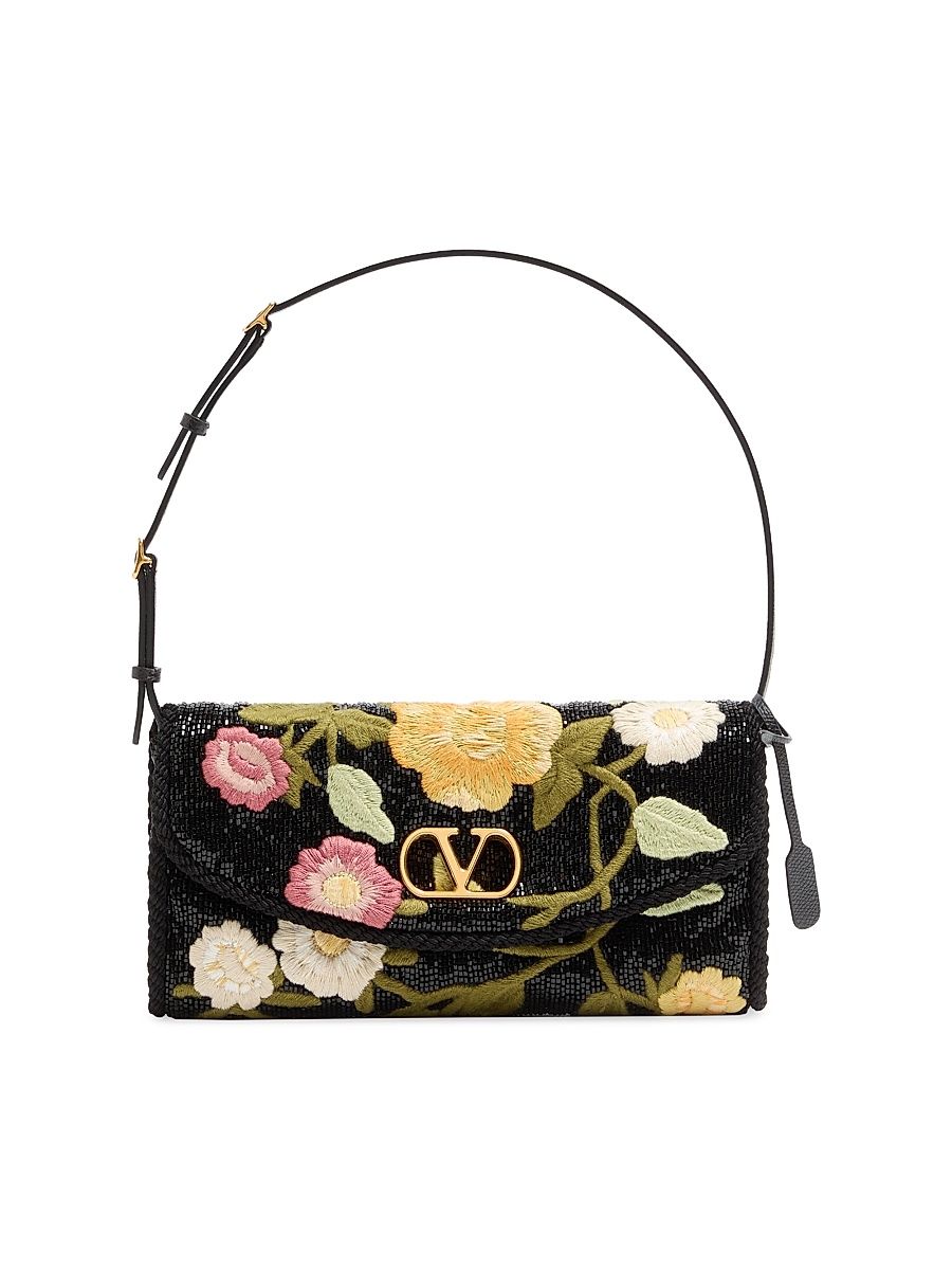 Women's Devain Small Embroidered Shoulder Bag - Multicolored