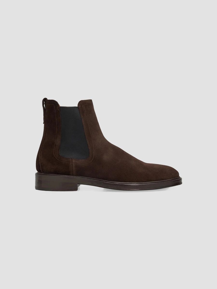 Allen Edmonds Men's Boone Suede Chelsea Boots - Bitter Chocolate - Size 12