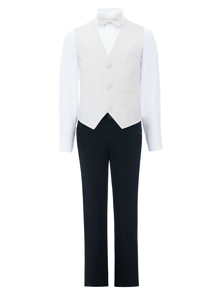 Little Boy's & Boy's Taddeo Vest Outfit - White - Size 14