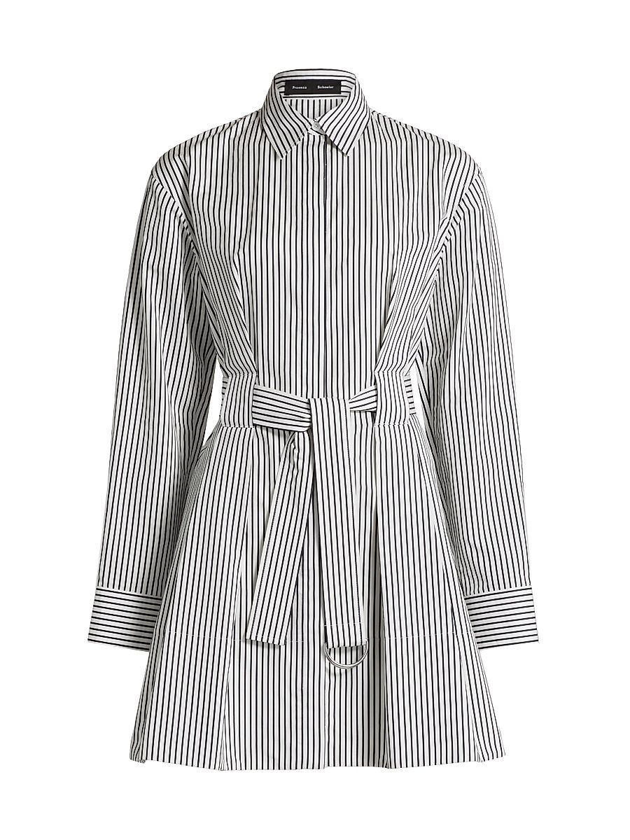 Women's Viola Stripe Poplin Mini Shirtdress - Navy Multi - Size 10