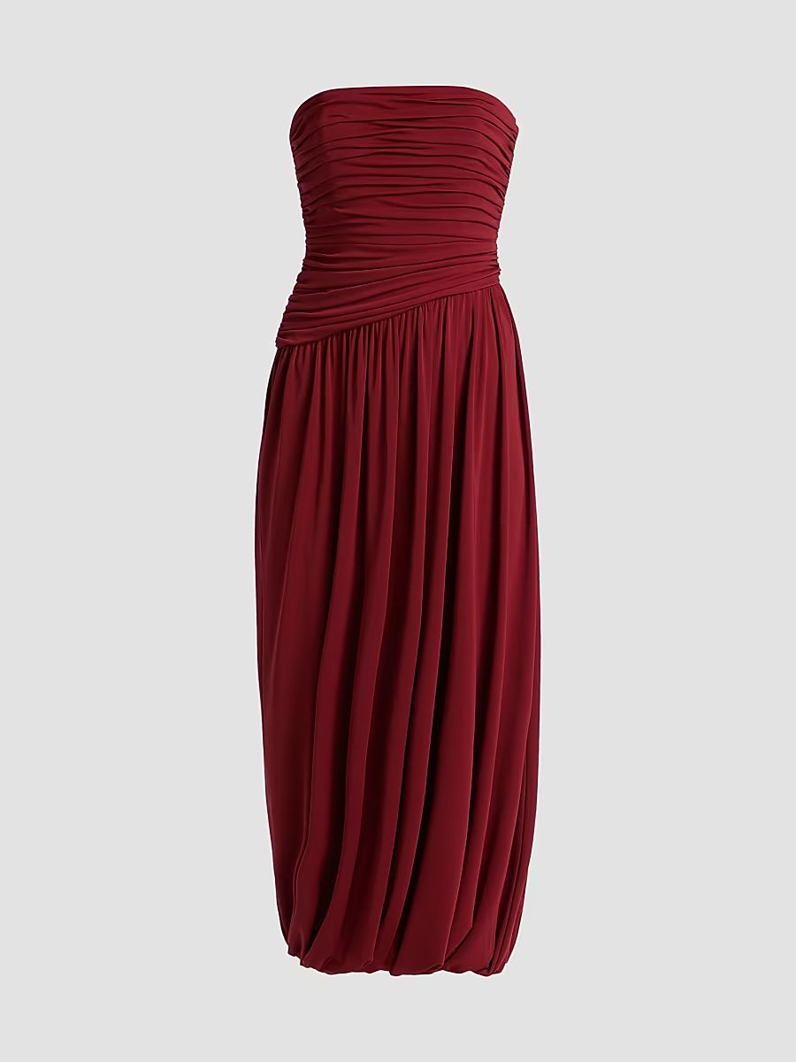 Women's Rosine Bubble-Hem Midi Dress - Berrywine - Size 12