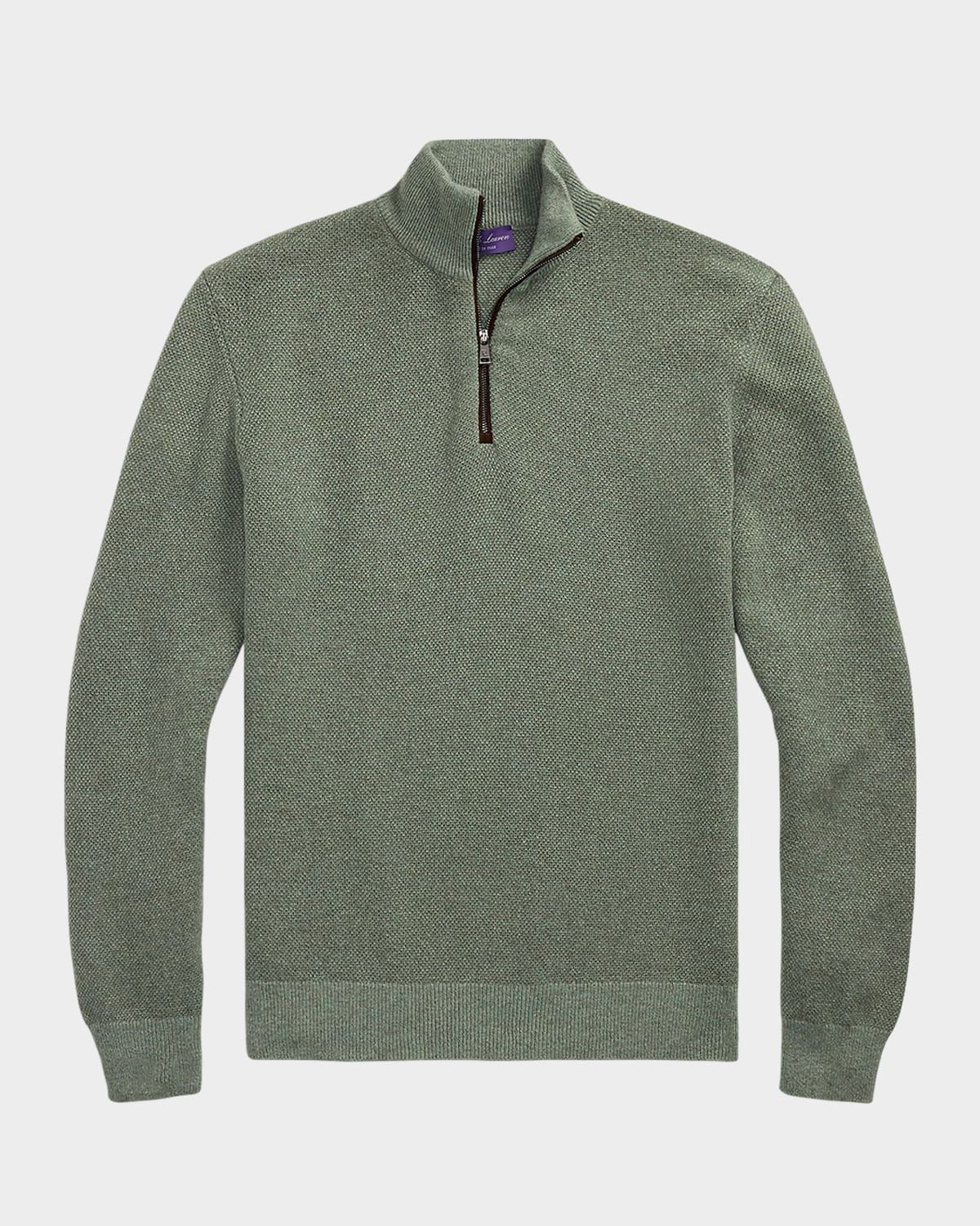 Men & apos;s Birdseye Cashmere Quarter-Zip Sweater