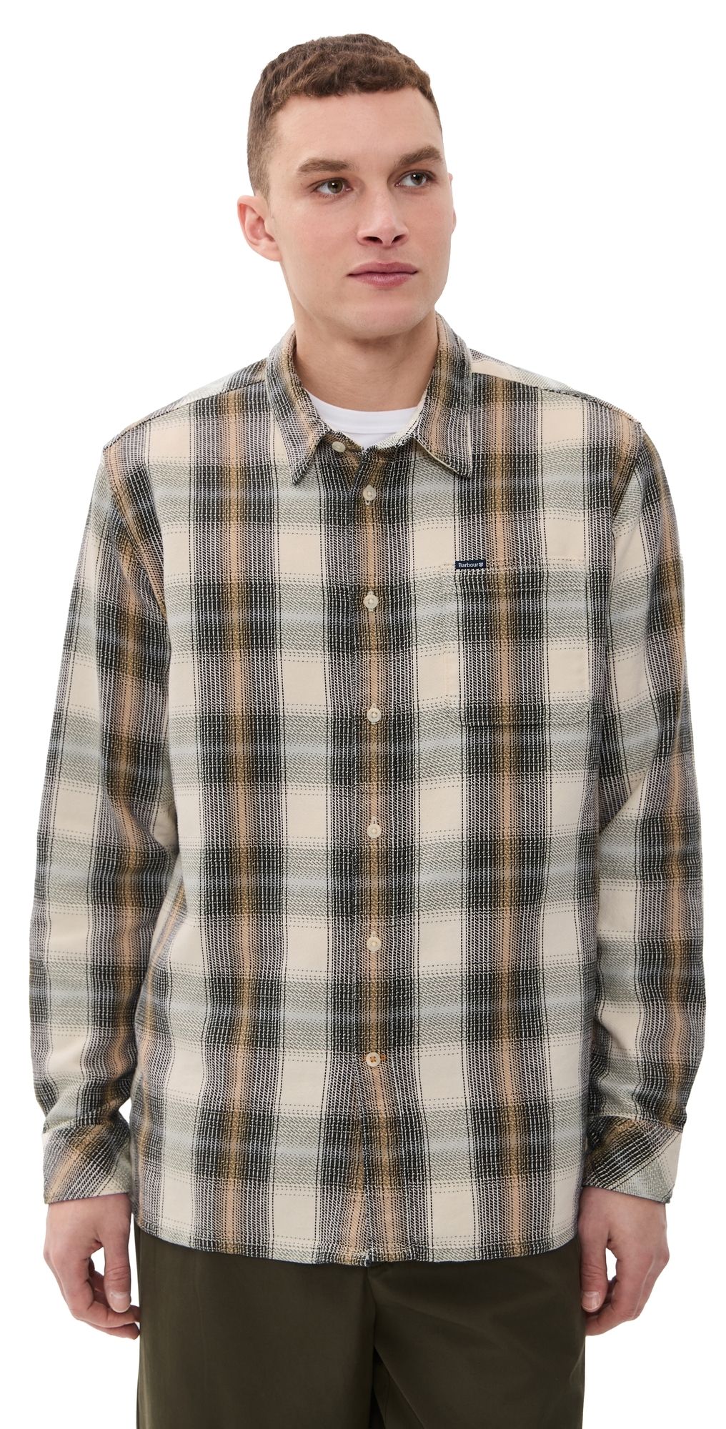 Barbour Hawthorn Checked Relaxed Shirt Whisper White L