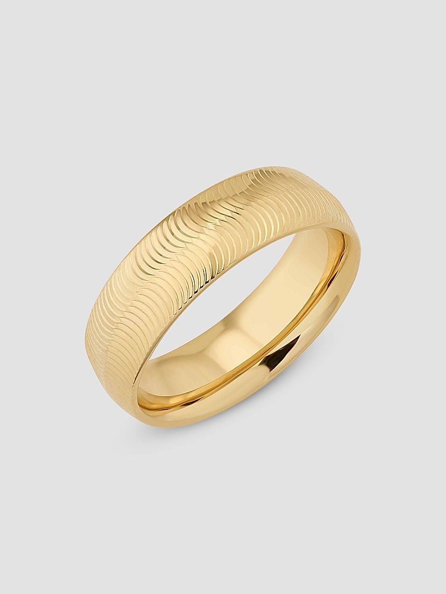 Women's Forever Band II Statement Ring in 14K Yellow Gold - Gold - Size 7