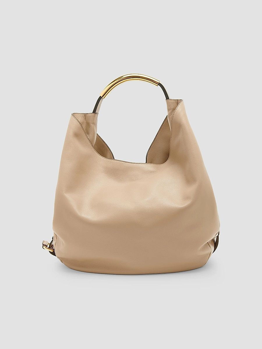 Moschino Women's Handle Me Hobo Bag - Ecru
