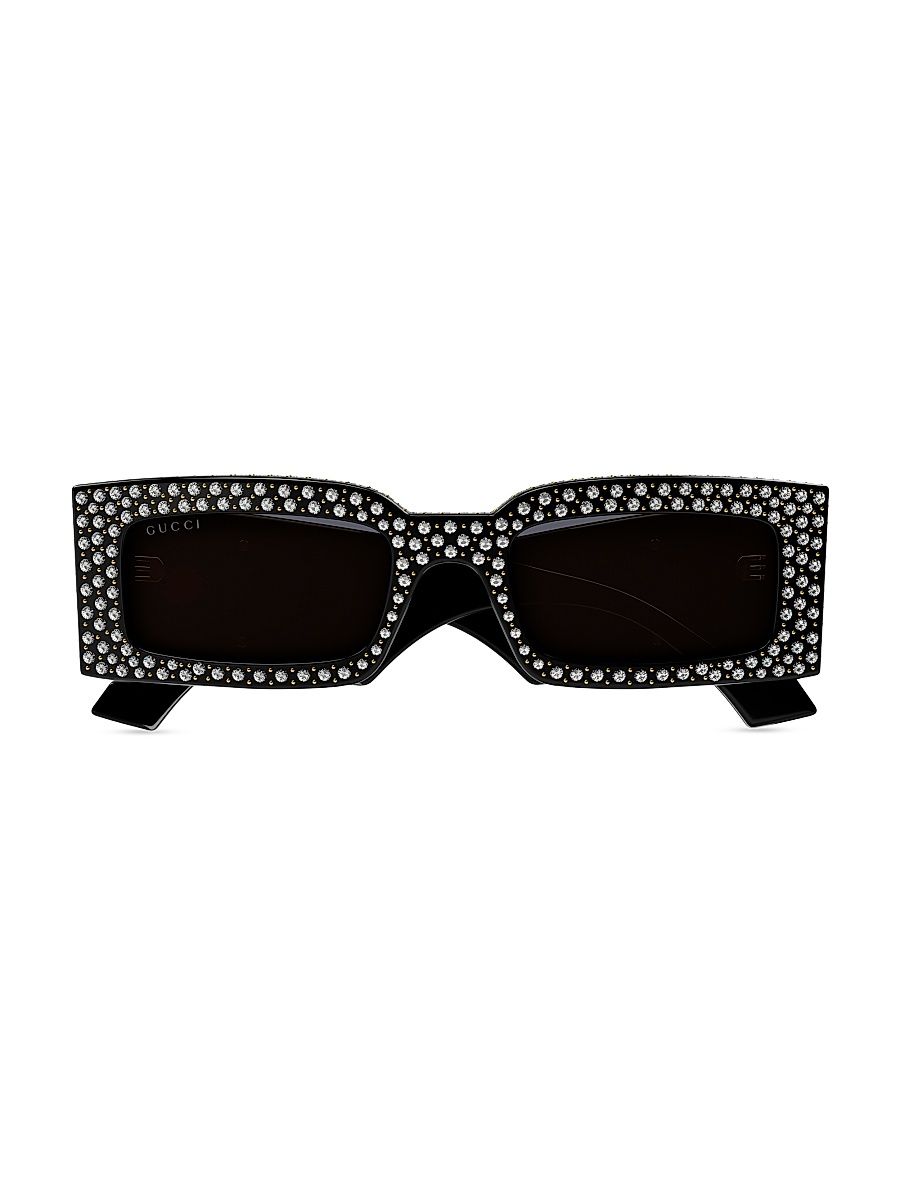 Women's Gucci Generation 53MM Rectangular Sunglasses - Black