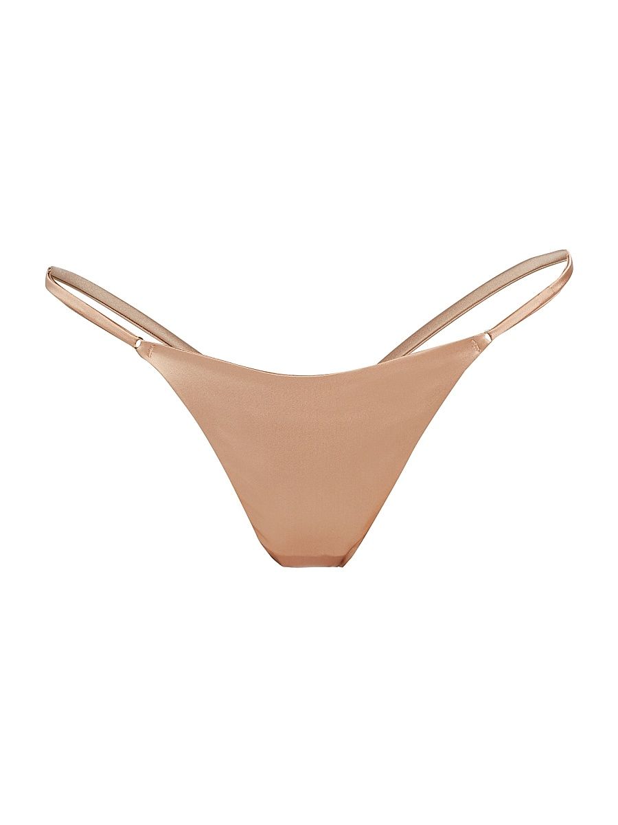 Women's Tous Les Jours Silk G-String - Fawn - Size Large