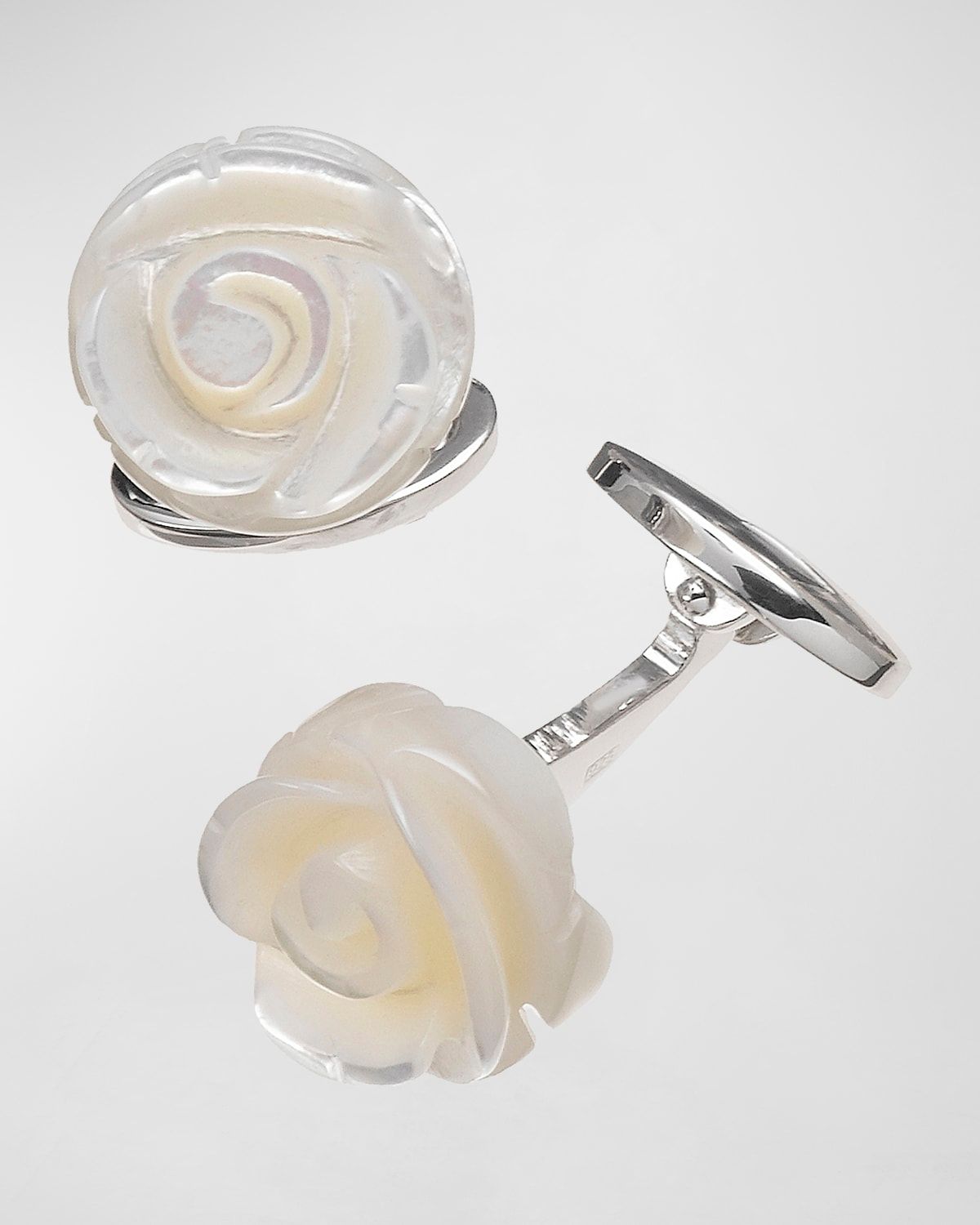 Carved Rose Cuff Links