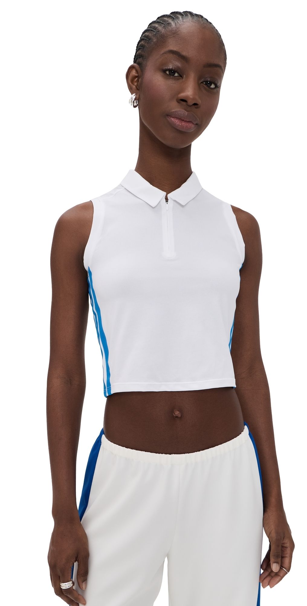 Adidas Golf Beyond Crop Twistknit Polo Shirt White L