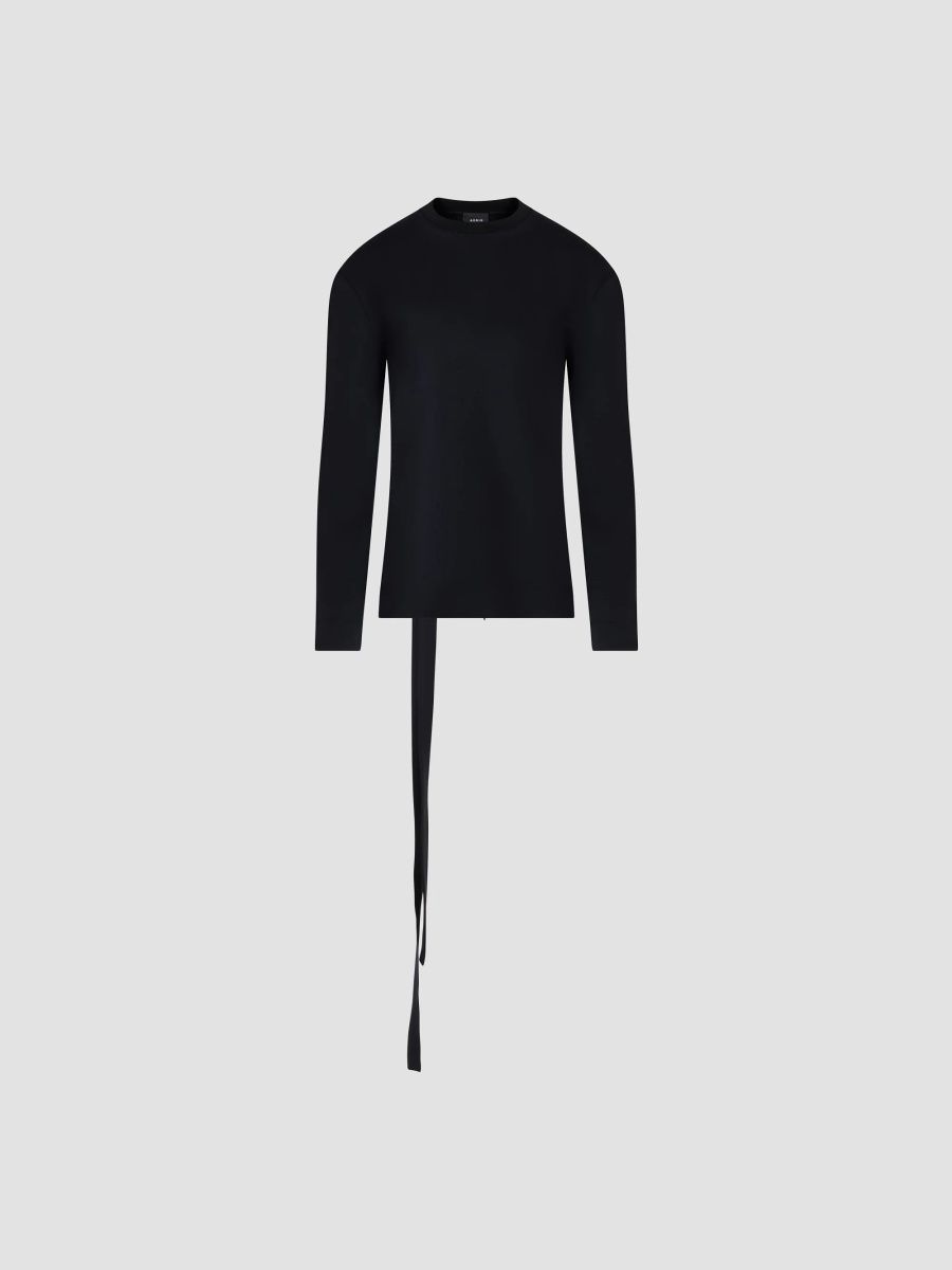 Akris Women's Wrap-Effect Open-Back Top - Black - Size 12
