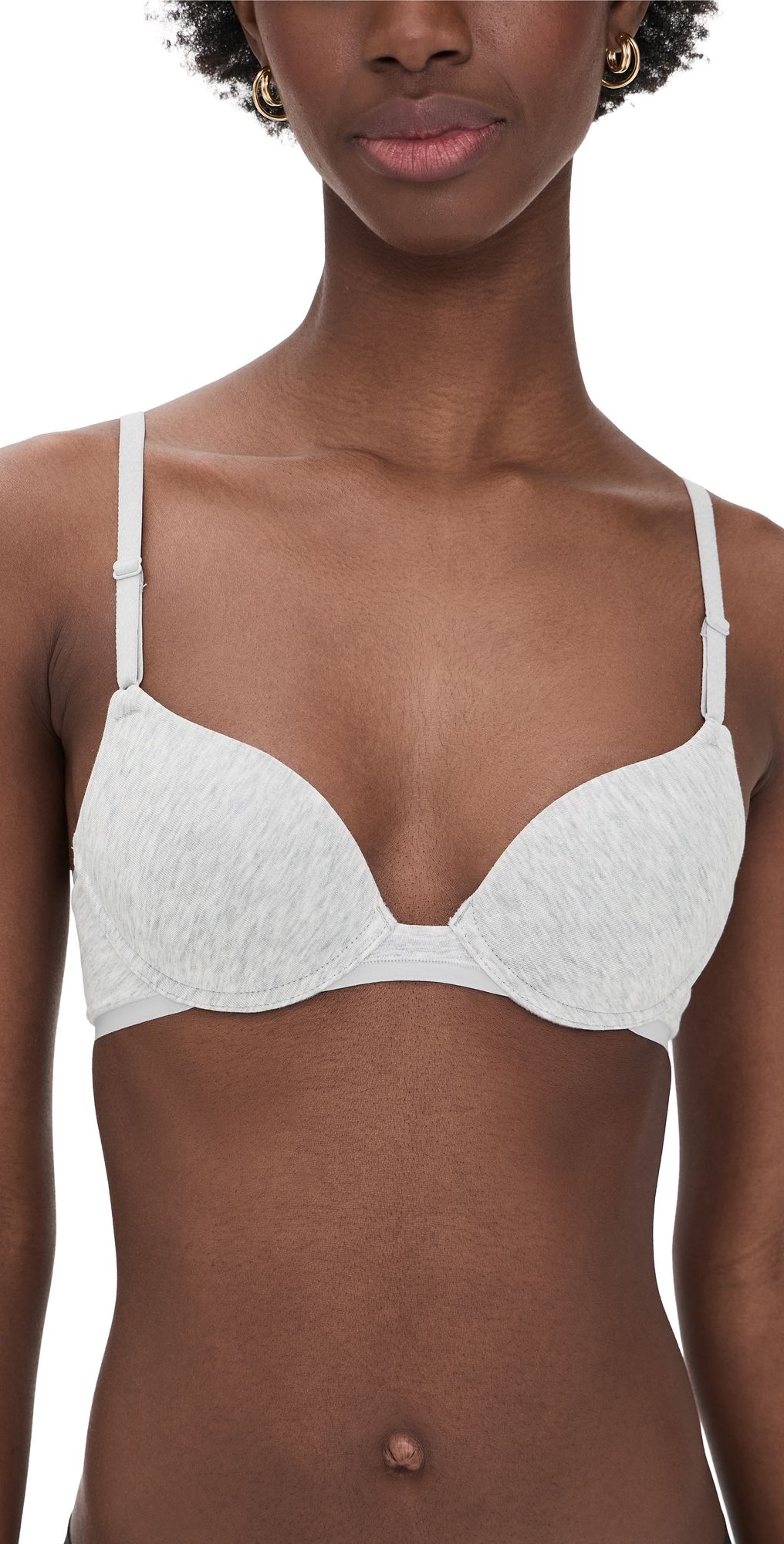 Natori Cotton Convertible T-Shirt Bra LT GREY HEATHER 38D
