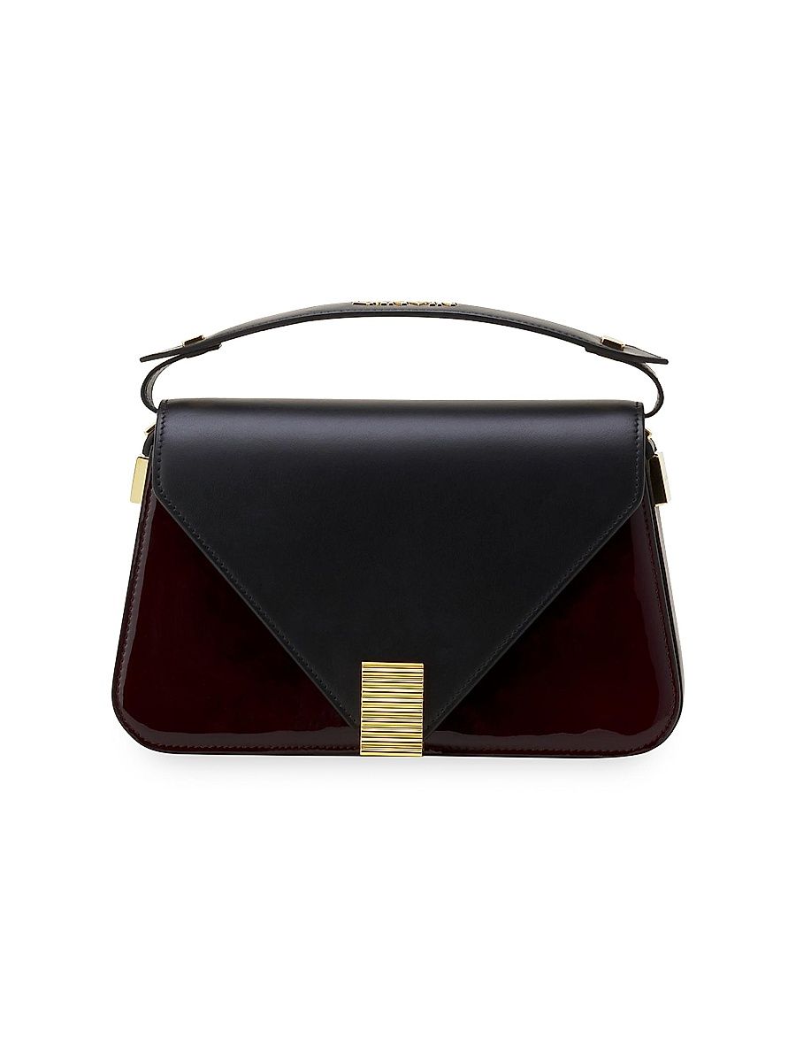 Women's Concerto Arpege Patent Leather Bag - Black Burgundy