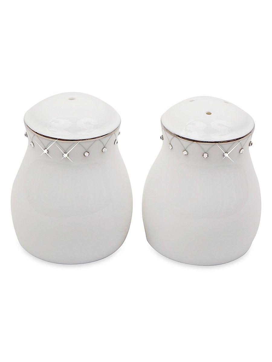 Princess Platinum Salt & Pepper Shakers - Silver White