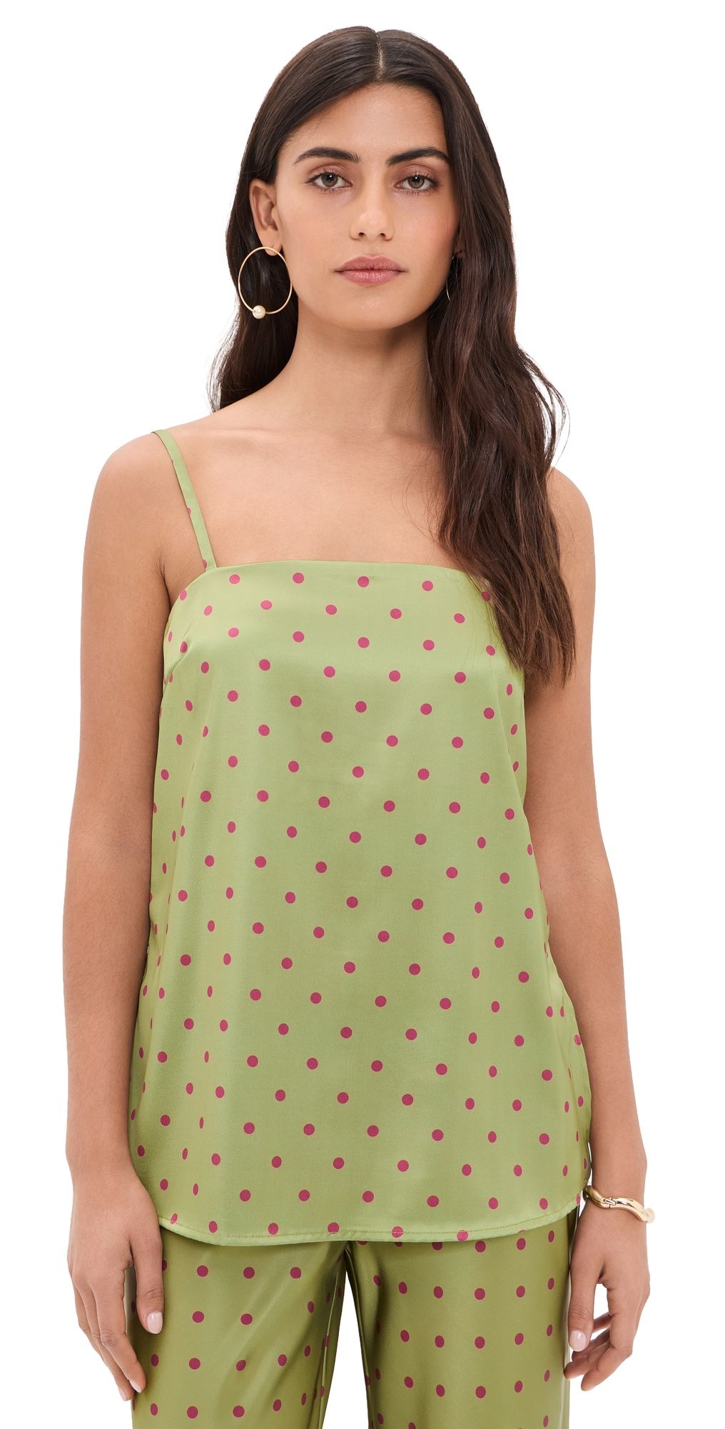 Madison the Label Santos Top Olive w/ Burgundy Spot XL