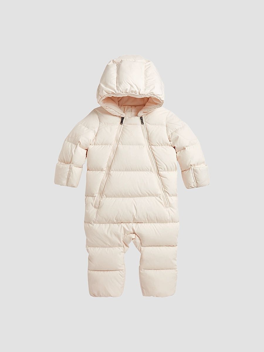 Baby's Water-Repellent Ripstop Down Snowsuit - Estate Cream - Size 9 Months