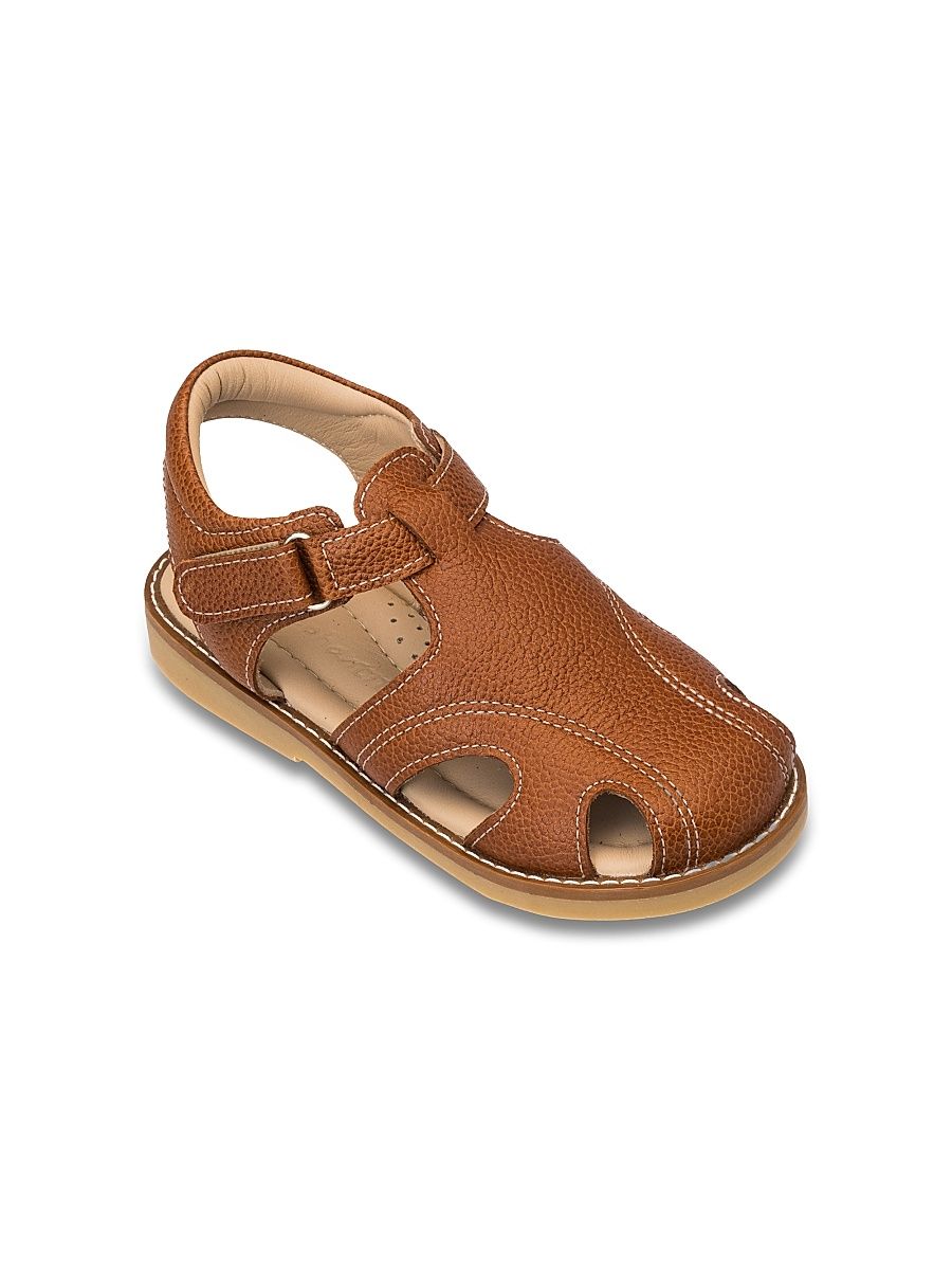Baby Boy's Spencer Leather Fisherman-Style Sandals - Caramel - Size 2 Months