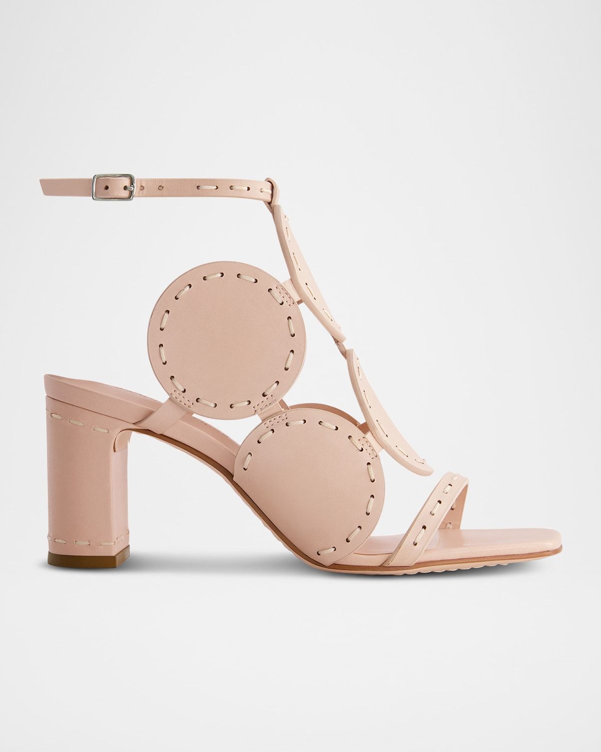 New Moon Circle Leather Sandals