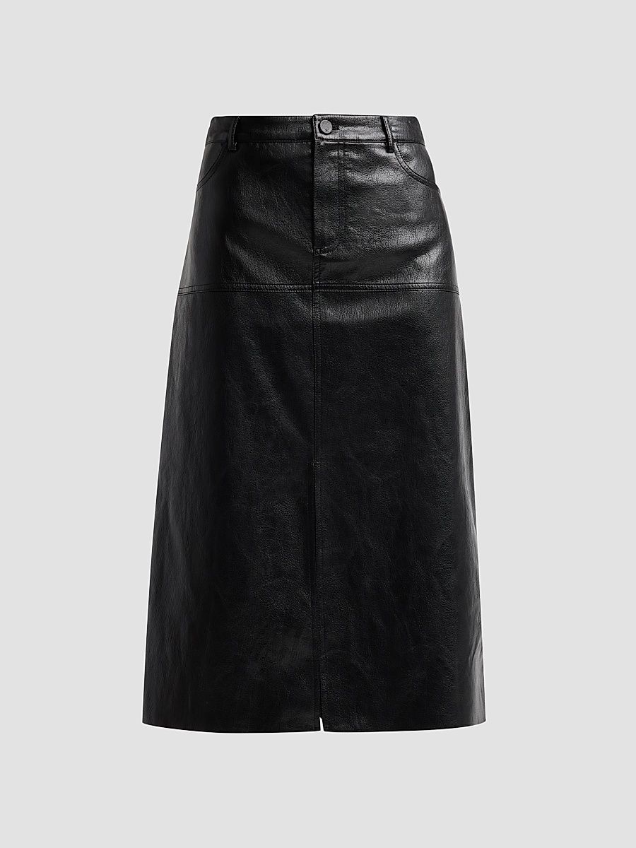 Kobi Halperin Women's Leslie Faux-Leather Pencil Skirt - Black - Size 12