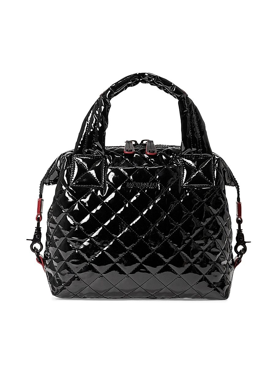 Women's Small Sutton Deluxe Quilted Nylon Tote - Black
