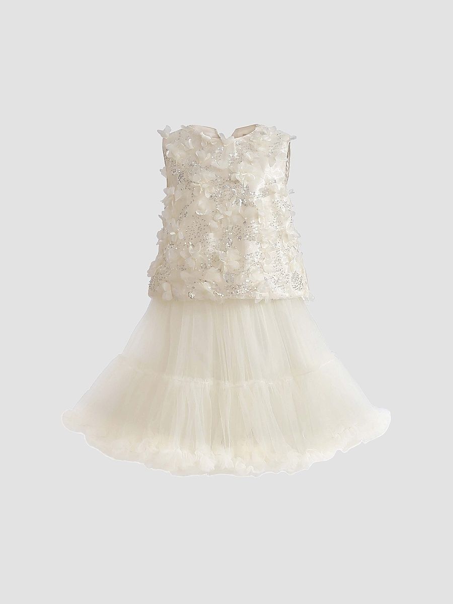 Little Girl's & Girl's Amorette Dress Set - Ivory - Size 9