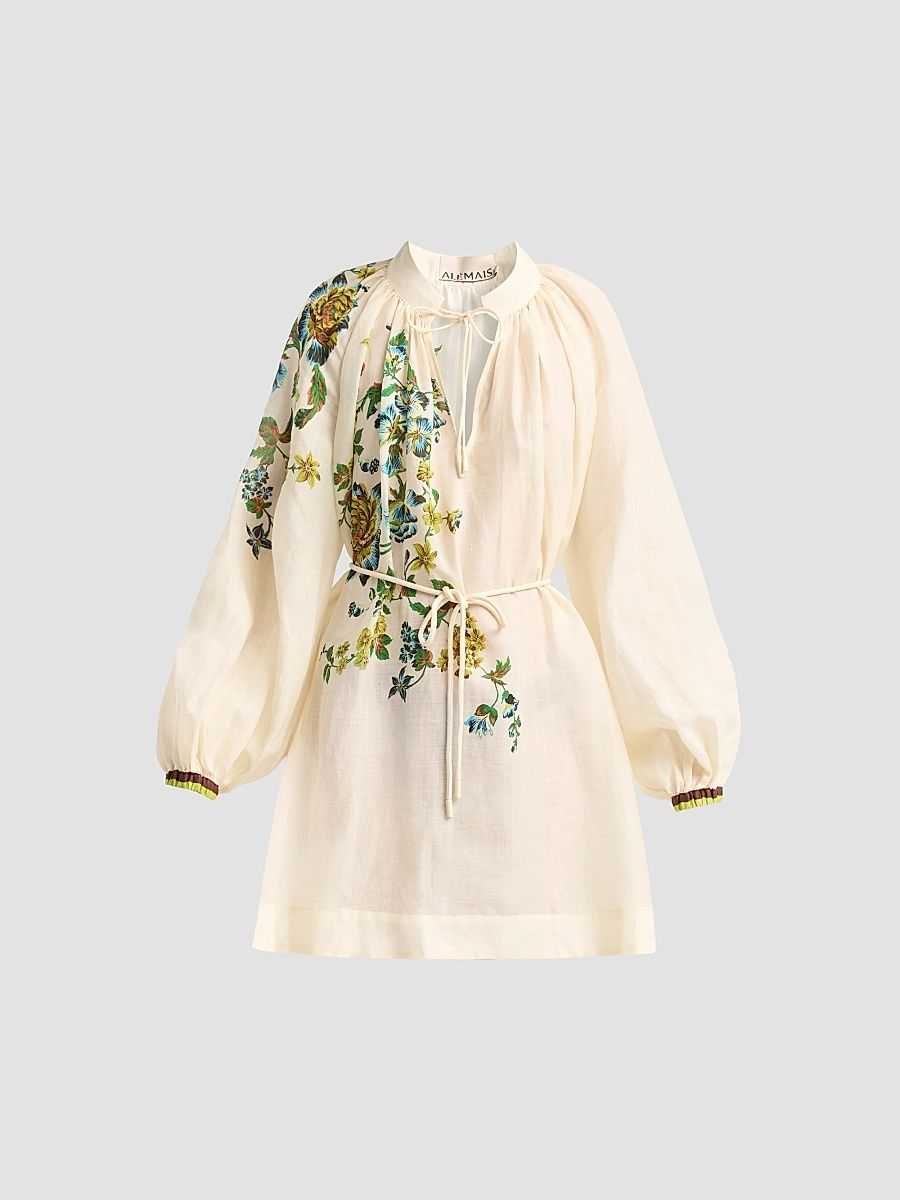 Kika Vargas Women's Fara Embroidered Mini Dress - Ivory - Size 8