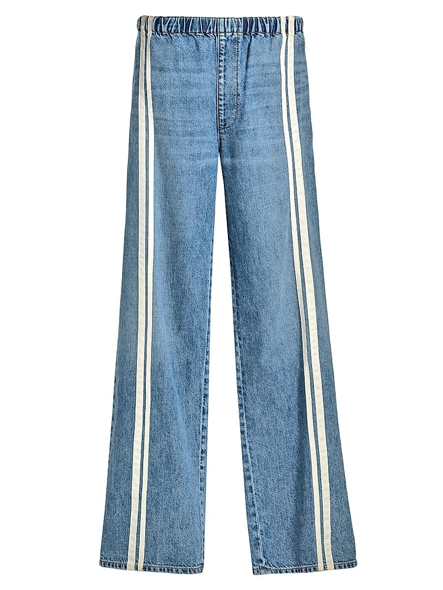 Women's Logan Featherweight Pull-On Track Stripe Jeans - Eversport - Size XS