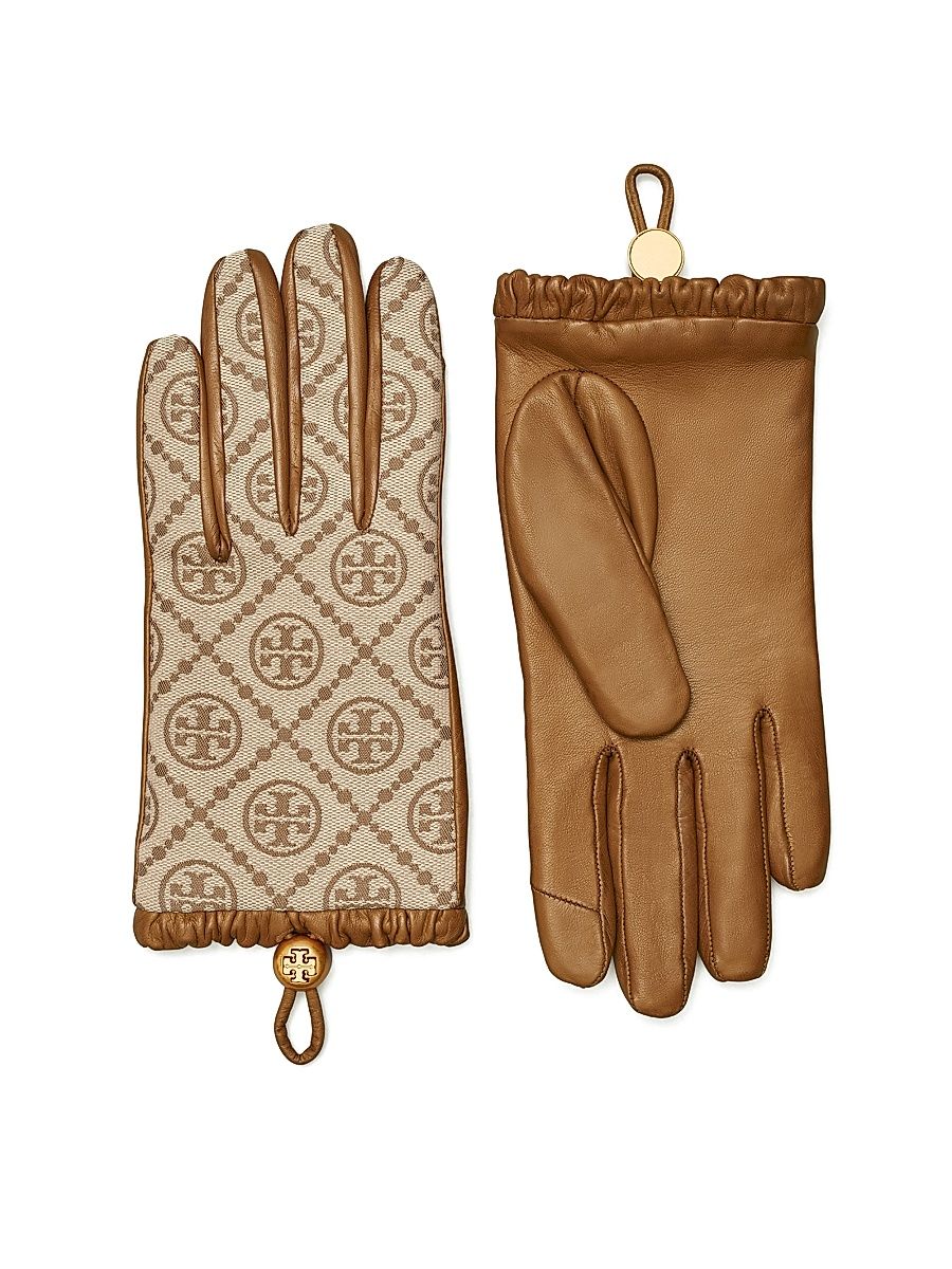 Women's T Monogram Toggle Gloves - Hazel - Size 7.5