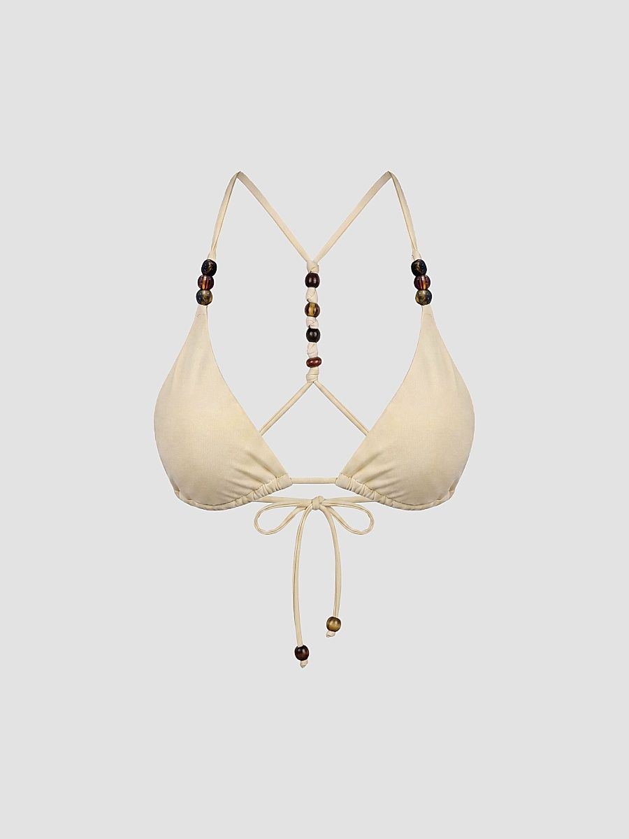 Women's Rita Racerback Bikini Top - Lemon - Size Large