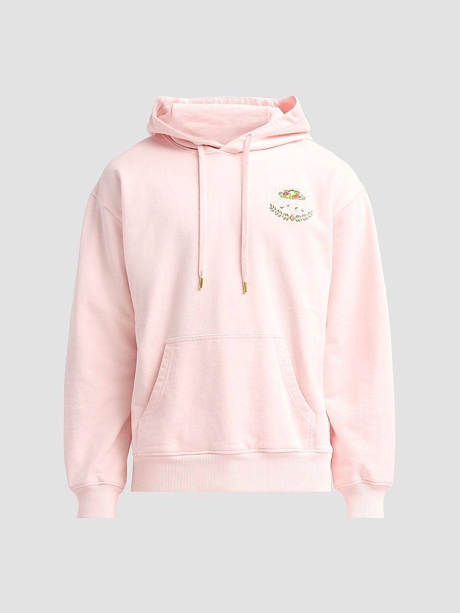 Men's Ladurée Embroidered Logo Hoodie - Pink - Size XXL