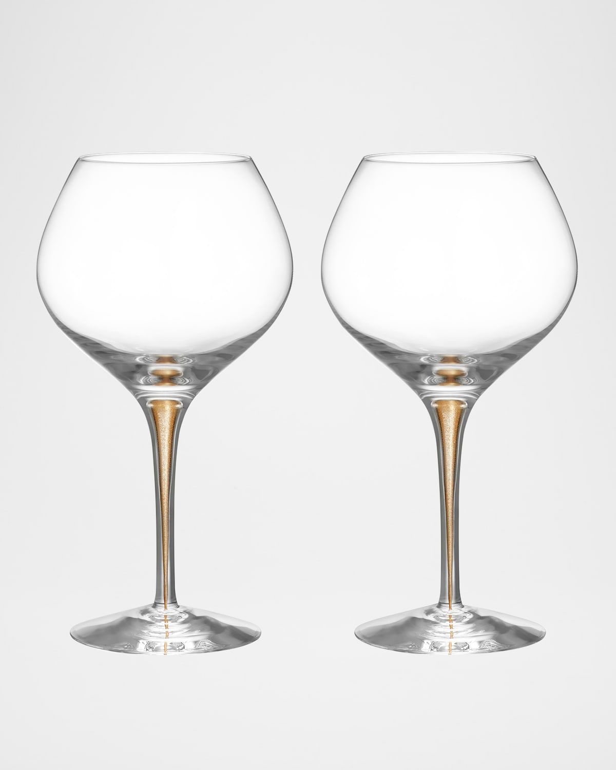 Intermezzo Gold Bouquet Wine Glasses, Set of 2
