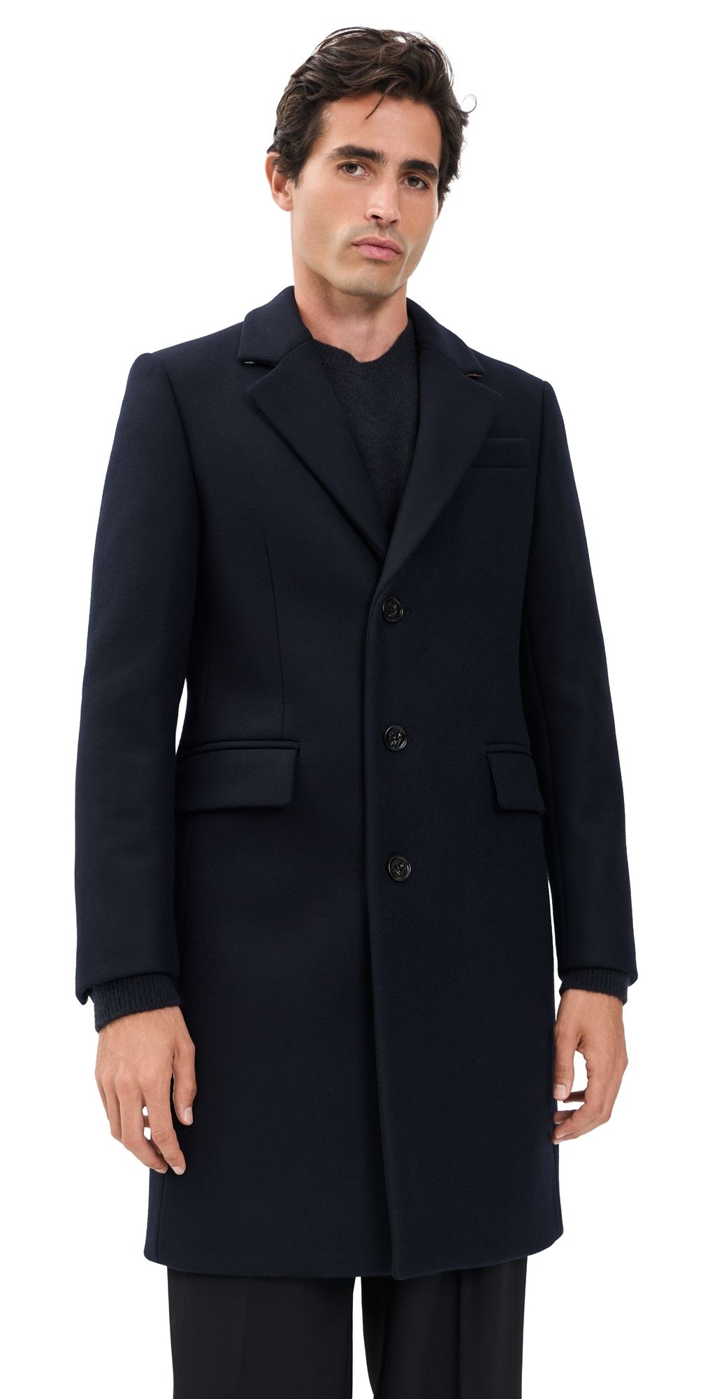 Burberry Beverley Wool Coat Navy 48