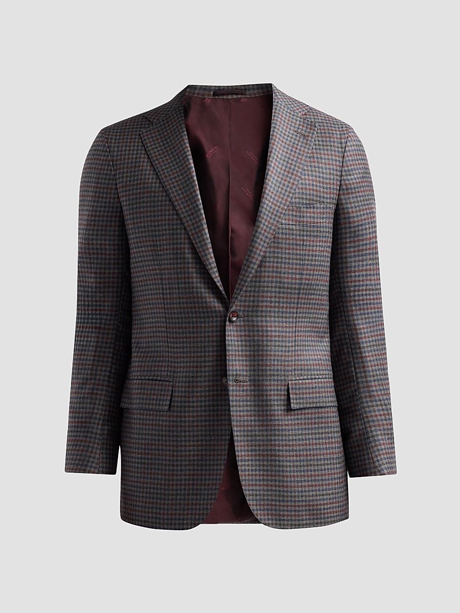 Kiton Men's Cashmere Gingham Single-Breasted Sport Coat - Multicolor - Size 40