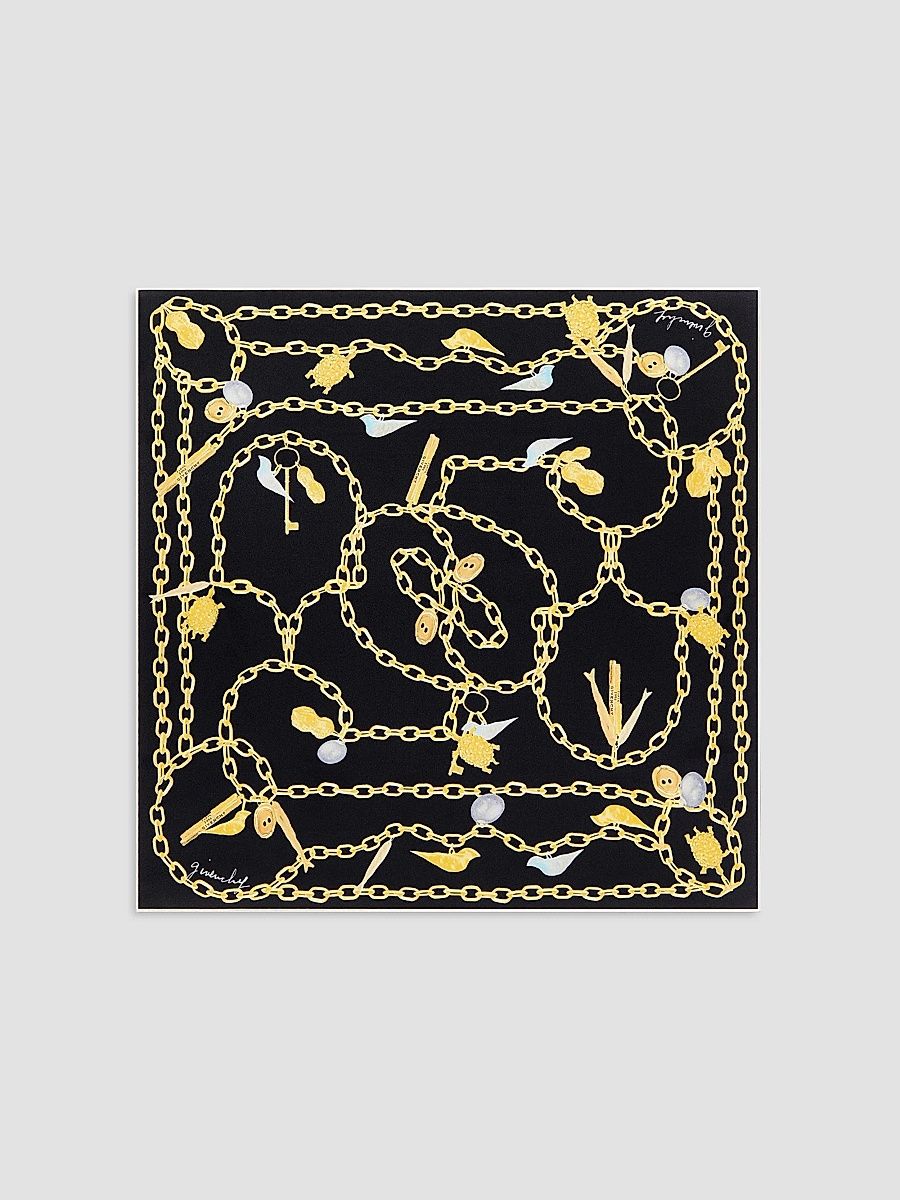 Givenchy Women's Lucky Charms Small Square Scarf in silk - Black