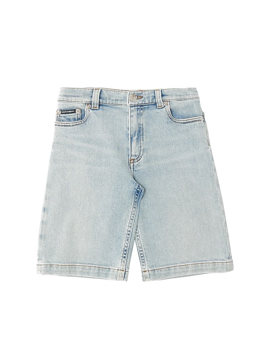 Little Kid's & Kid's Stretch Denim Shorts - Denim - Size 12