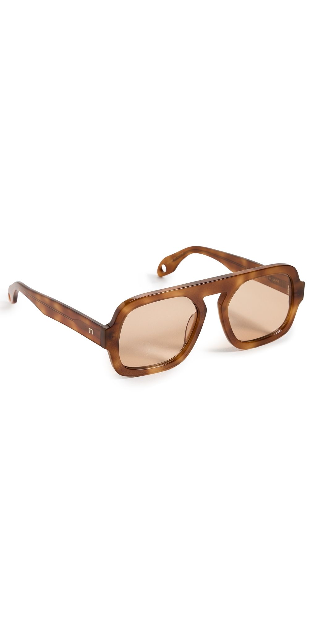 Elisa Johnson Jane Sunglasses Light Brown Tortoise One Size
