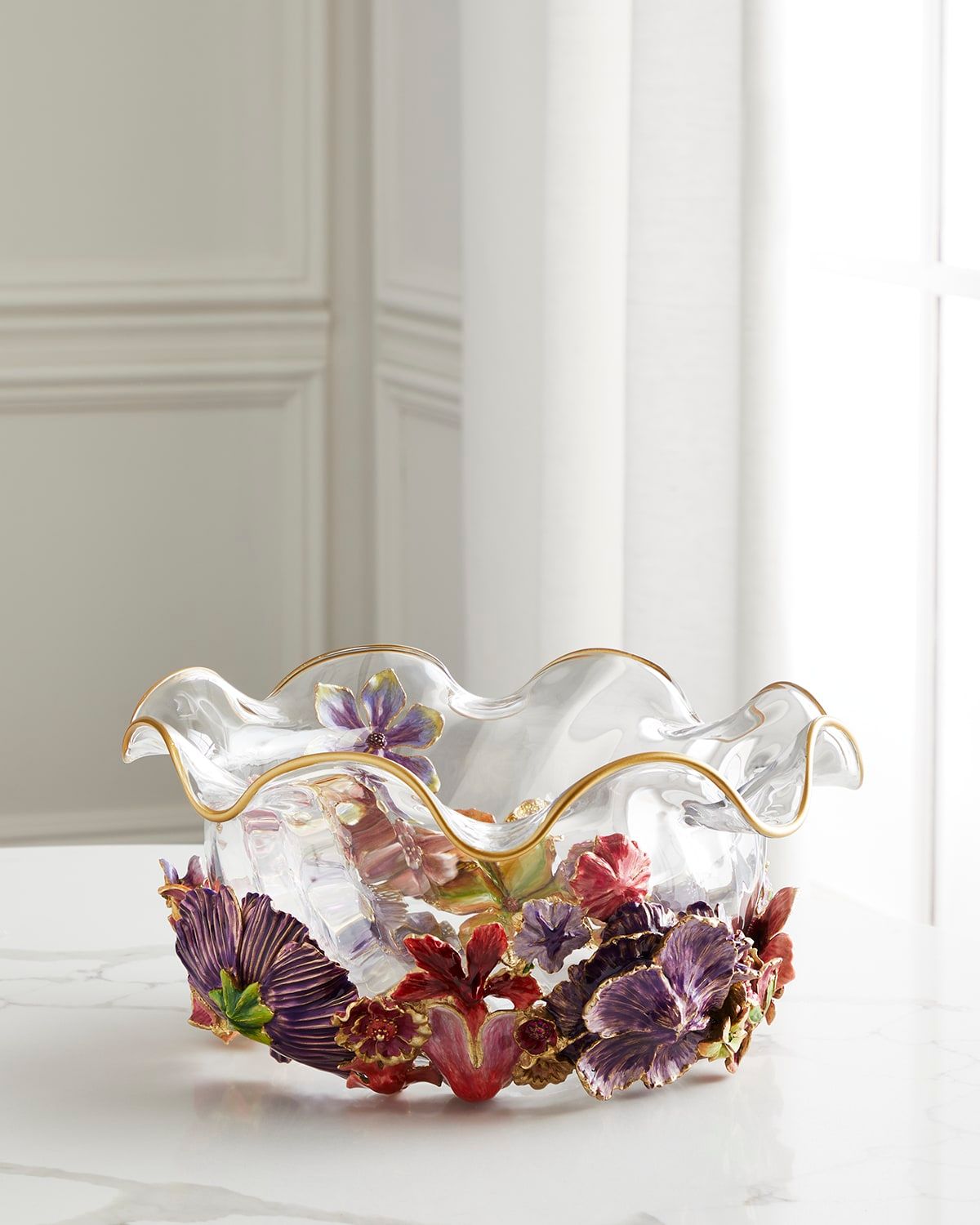 Large Bouquet Ruffle Flower Bowl
