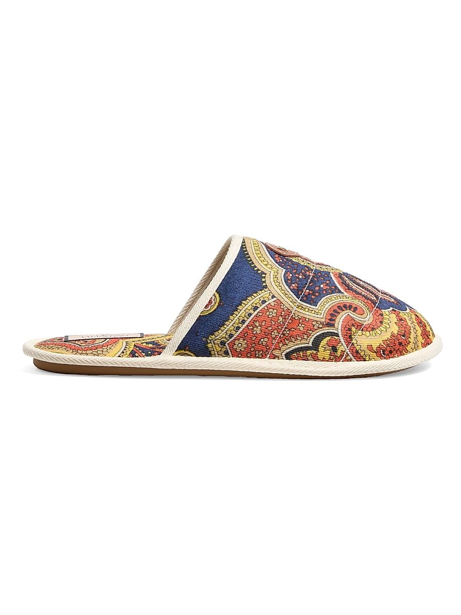 Men's Ta Chambre Slide in Voyage Imaginaire Denim Fabric - Multicolored - Size 12