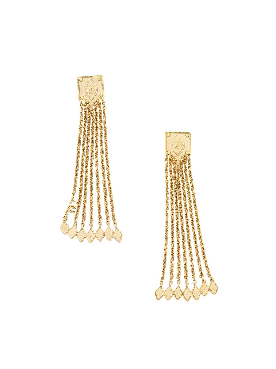 Women's Goldtone Tassel Drop Earrings - Vintage Gold