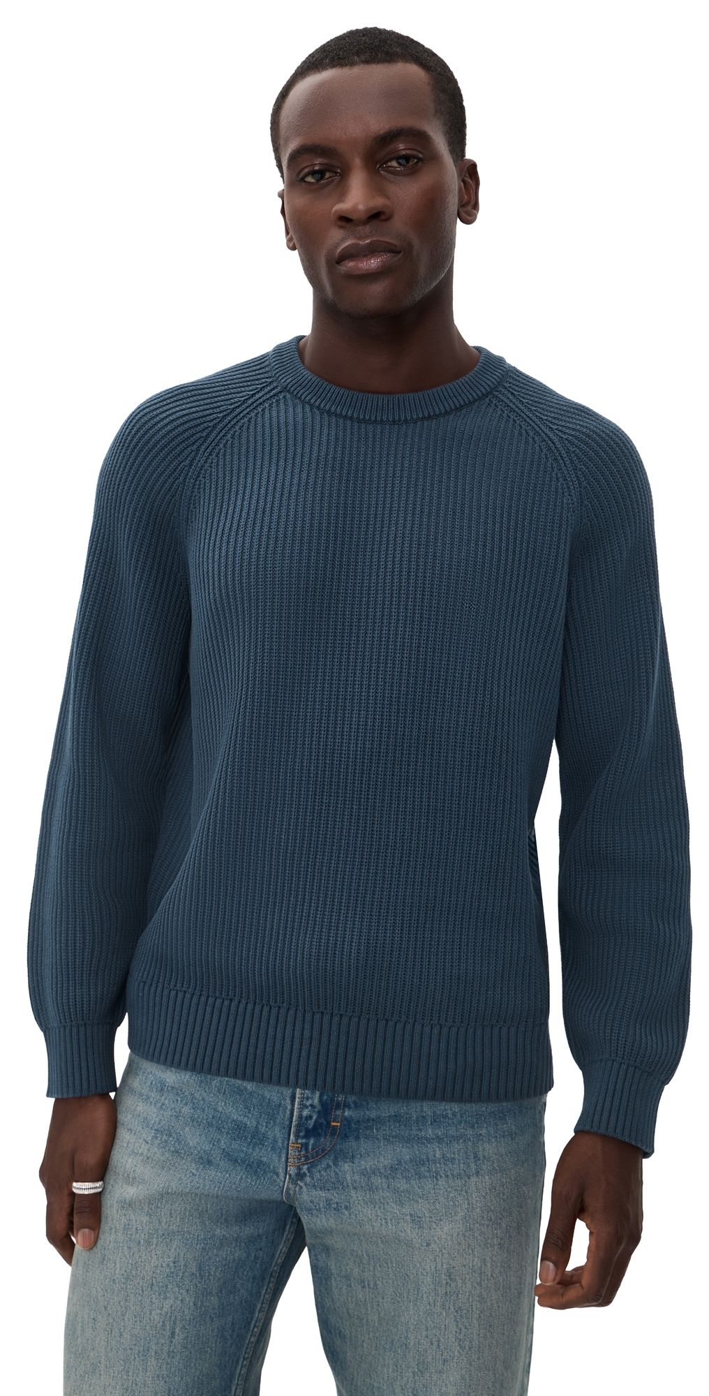 Corridor Washed Cotton Crewneck Sweater Navy S