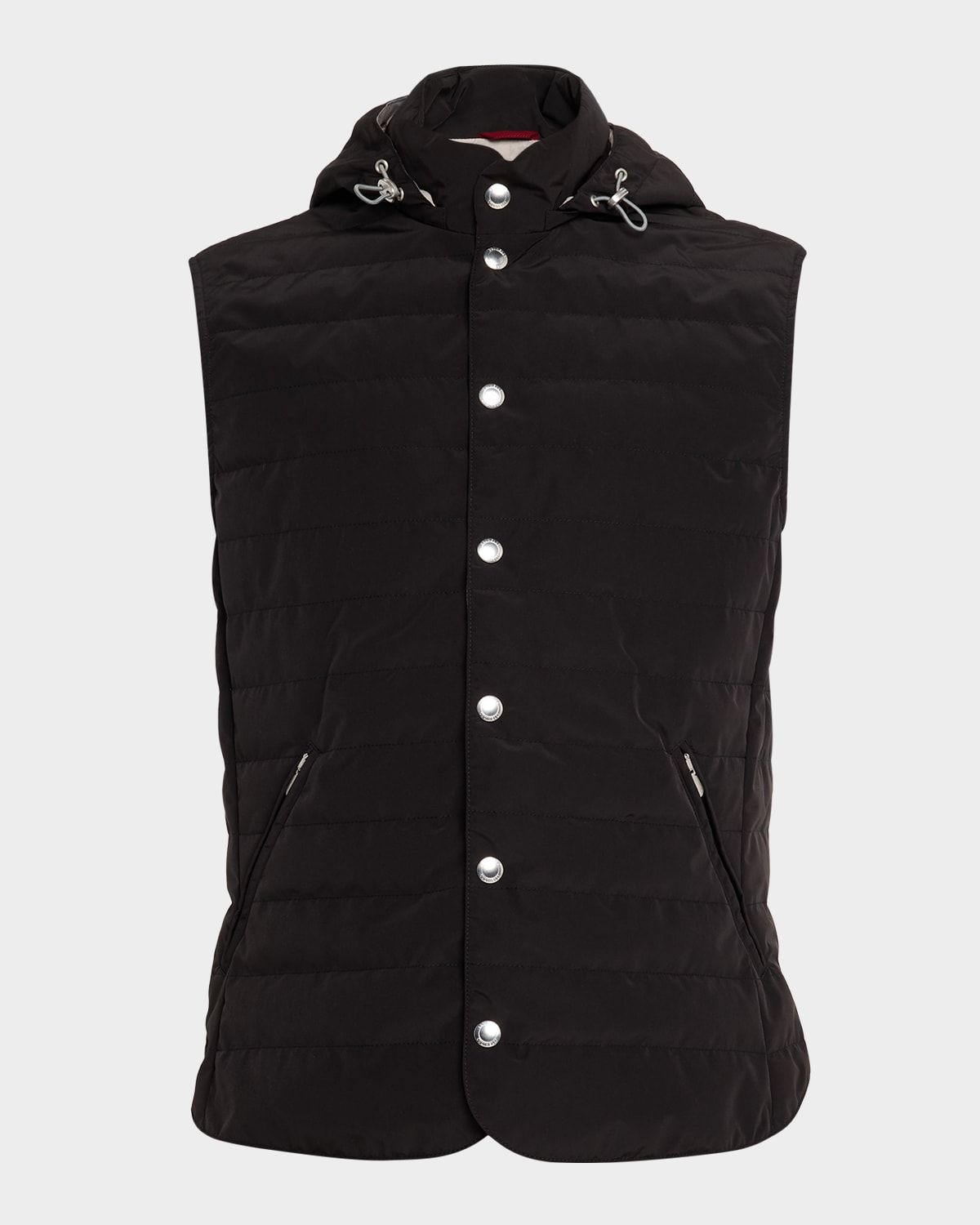 Men & apos;s Down Quilted Vest with Hood
